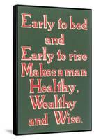 Early to Bed Slogan-null-Framed Stretched Canvas