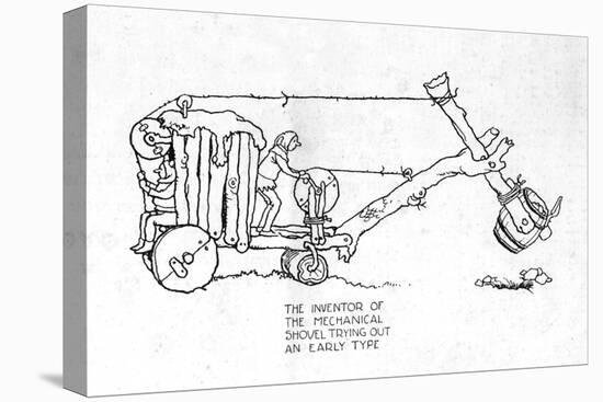 Early Type of Mechanical Shovel-William Heath Robinson-Stretched Canvas