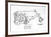 Early Type of Mechanical Shovel-William Heath Robinson-Framed Premium Giclee Print