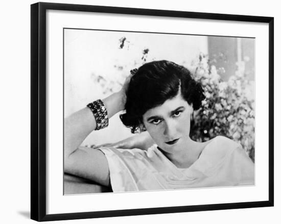 Early Undated Photo of French Fashion Designer Coco Chanel-null-Framed Premium Photographic Print