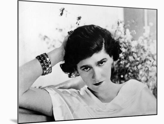 Early Undated Photo of French Fashion Designer Coco Chanel-null-Mounted Premium Photographic Print