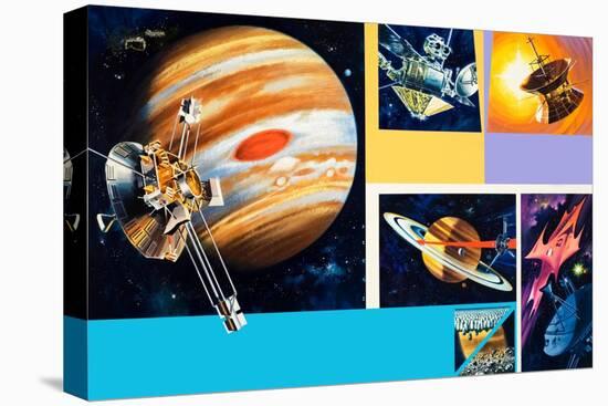 Early Unmanned Space Missions to the Outer Planets-Wilf Hardy-Stretched Canvas