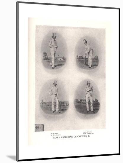 Early Victorian cricketers, 19th century (1912)-null-Mounted Giclee Print