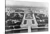 Early View from Eiffel Tower towards Trocadero-null-Stretched Canvas