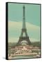 Early View of Eiffel Tower-null-Framed Stretched Canvas