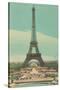 Early View of Eiffel Tower-null-Stretched Canvas