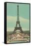 Early View of Eiffel Tower-null-Framed Stretched Canvas