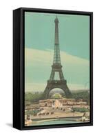 Early View of Eiffel Tower-null-Framed Stretched Canvas