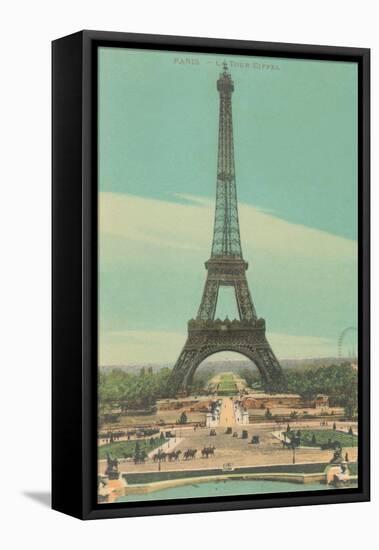 Early View of Eiffel Tower-null-Framed Stretched Canvas