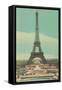 Early View of Eiffel Tower-null-Framed Stretched Canvas