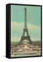 Early View of Eiffel Tower-null-Framed Stretched Canvas