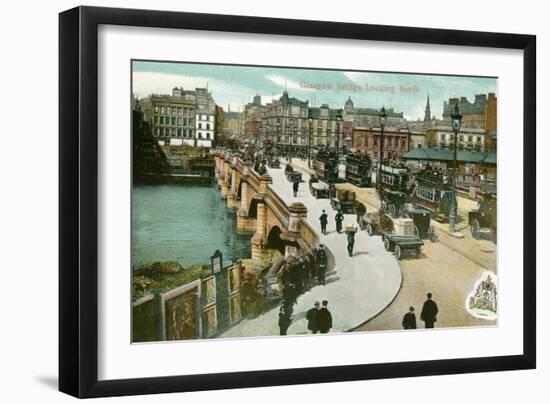 Early View of Glasgow Bridge, Scotland-null-Framed Art Print