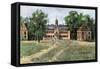 Early View of William and Mary College, Williamsburg, Virginia, 1700s-null-Framed Stretched Canvas