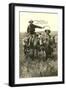 Early West, Cowboy and Daughter-null-Framed Art Print