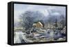 Early Winter, 1869-Currier & Ives-Framed Stretched Canvas