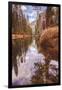 Early Winter Reflections on Merced River, Yosemite California-Vincent James-Framed Photographic Print