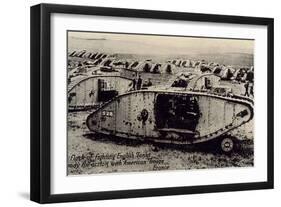 Early World War I Tanks-null-Framed Art Print