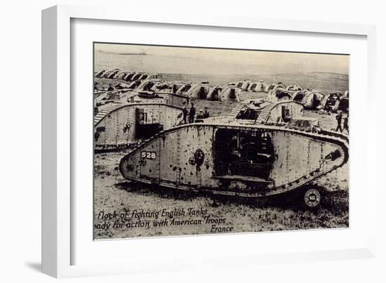 Early World War I Tanks-null-Framed Art Print