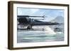Early X-Wing Model Cruising over a Lake to Attack the Empire-Stocktrek Images-Framed Art Print