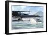 Early X-Wing Model Cruising over a Lake to Attack the Empire-Stocktrek Images-Framed Art Print