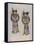 Earrings Which Show the King Flanked by Two Sacred Serpents in Centre of Clip, Thebes, Egypt-Robert Harding-Framed Stretched Canvas