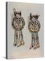 Earrings Which Show the King Flanked by Two Sacred Serpents in Centre of Clip, Thebes, Egypt-Robert Harding-Stretched Canvas