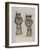 Earrings Which Show the King Flanked by Two Sacred Serpents in Centre of Clip, Thebes, Egypt-Robert Harding-Framed Photographic Print