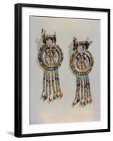 Earrings Which Show the King Flanked by Two Sacred Serpents in Centre of Clip, Thebes, Egypt-Robert Harding-Framed Photographic Print