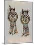 Earrings Which Show the King Flanked by Two Sacred Serpents in Centre of Clip, Thebes, Egypt-Robert Harding-Mounted Photographic Print