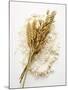 Ears of Wheat and Oats on Flour-null-Mounted Photographic Print