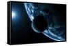 Earth And Moon, Artwork-SCIEPRO-Framed Stretched Canvas