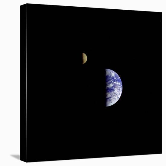 Earth and Moon in a Single Photographic Frame-null-Stretched Canvas