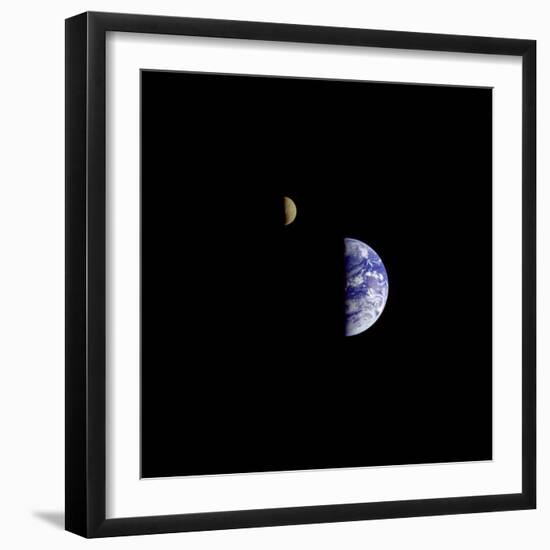 Earth and Moon in a Single Photographic Frame-null-Framed Photo