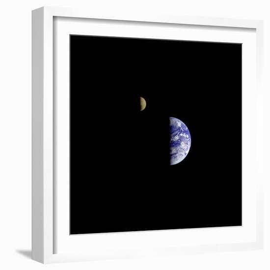 Earth and Moon in a Single Photographic Frame-null-Framed Photo