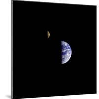 Earth and Moon in a Single Photographic Frame-null-Mounted Photo
