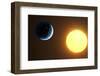 Earth and Sun, Artwork-null-Framed Premium Photographic Print