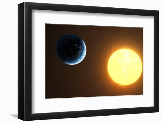 Earth and Sun, Artwork-null-Framed Photographic Print