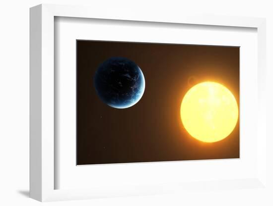 Earth and Sun, Artwork-null-Framed Photographic Print