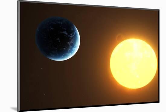 Earth and Sun, Artwork-null-Mounted Photographic Print