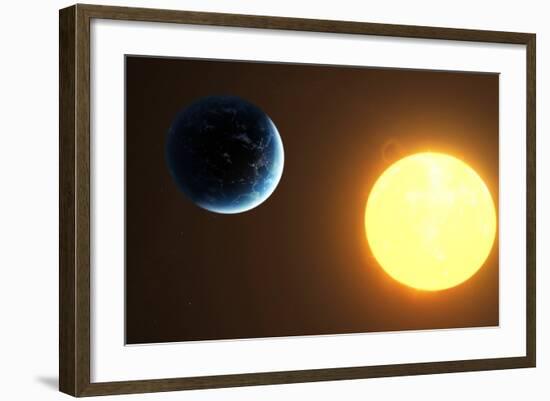 Earth and Sun, Artwork-null-Framed Photographic Print