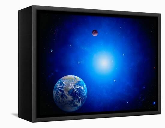 Earth and Sun-Ron Russell-Framed Stretched Canvas