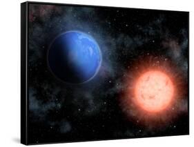 Earth And Sun-alanuster-Framed Stretched Canvas