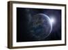 Earth And Sunrise From Space, Artwork-Detlev Van Ravenswaay-Framed Premium Photographic Print