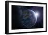 Earth And Sunrise From Space, Artwork-Detlev Van Ravenswaay-Framed Premium Photographic Print