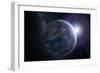 Earth And Sunrise From Space, Artwork-Detlev Van Ravenswaay-Framed Premium Photographic Print