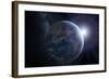 Earth And Sunrise From Space, Artwork-Detlev Van Ravenswaay-Framed Premium Photographic Print