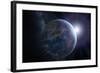 Earth And Sunrise From Space, Artwork-Detlev Van Ravenswaay-Framed Premium Photographic Print