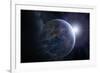 Earth And Sunrise From Space, Artwork-Detlev Van Ravenswaay-Framed Photographic Print