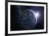 Earth And Sunrise From Space, Artwork-Detlev Van Ravenswaay-Framed Photographic Print