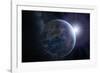 Earth And Sunrise From Space, Artwork-Detlev Van Ravenswaay-Framed Photographic Print